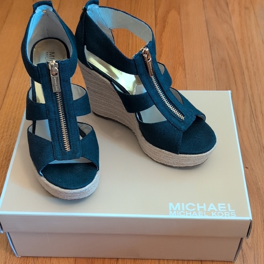 Michael Kors Canvas Wedge Shoes